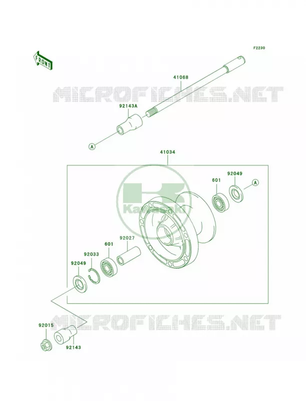 Front Wheel Kawasaki MOTOS 800 2001 Vulcan 800  VN800-A7