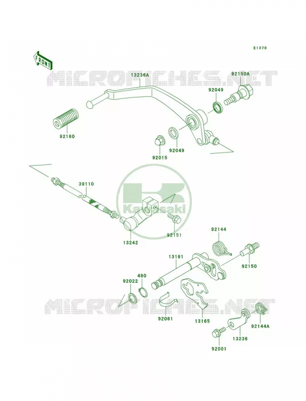 Gear Change Mechanism Kawasaki MOTOS 800 2001 Vulcan 800  VN800-A7