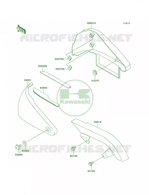 Side CoversChain Cover Kawasaki MOTOS 800 2001 Vulcan 800  VN800-A7