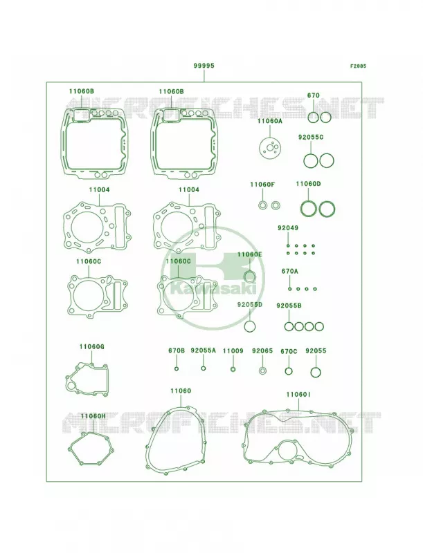 Gasket Kit Kawasaki MOTOS 800 2001 Vulcan 800 Classic  VN800-B6