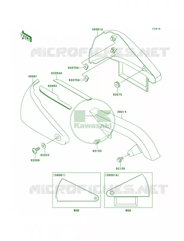 Side CoversChain Cover Kawasaki MOTOS 800 2001 Vulcan 800 Classic  VN800-B6