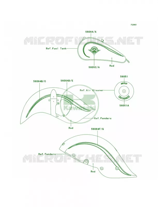 DecalsRedE1 Kawasaki MOTOS 800 2001 Vulcan 800 Drifter  VN800-E1