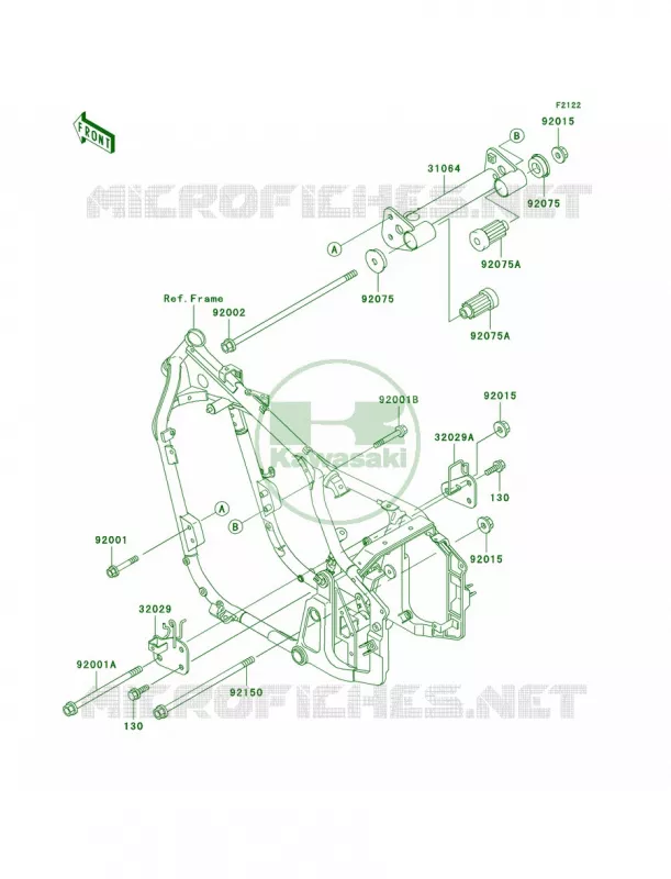 Engine Mount Kawasaki MOTOS 800 2001 Vulcan 800 Drifter  VN800-E1