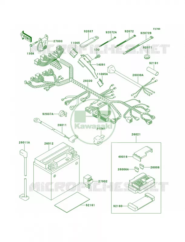 Chassis Electrical Equipment Kawasaki MOTOS 650 2000 W650  EJ650-A2