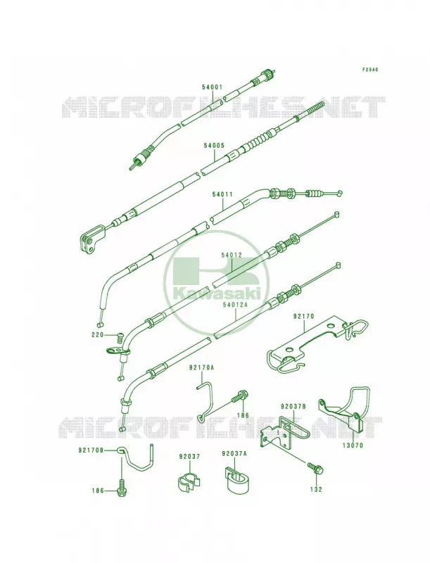 Cables Kawasaki MOTOS 500 2000 Vulcan 500 LTD  EN500-C5