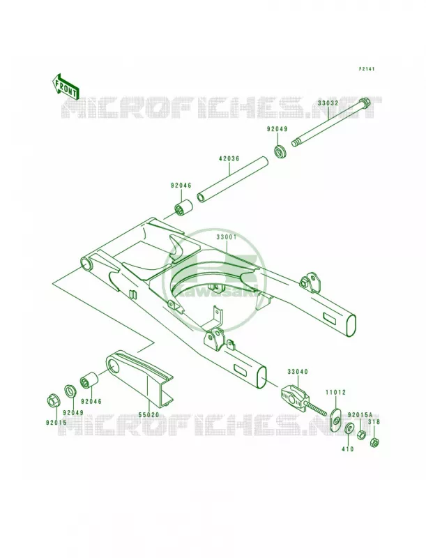 Swingarm Kawasaki MOTOS 500 2000 Vulcan 500 LTD  EN500-C5