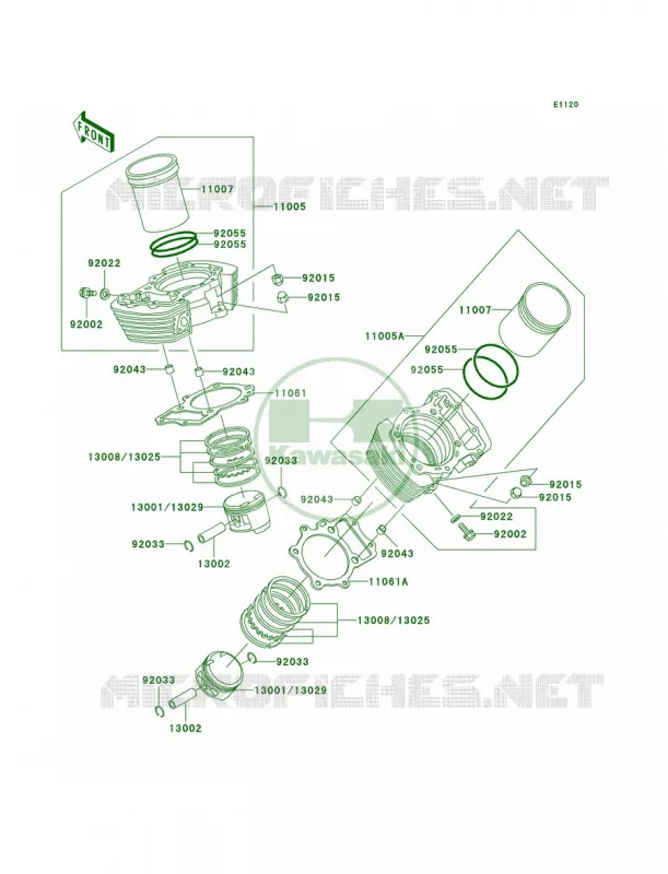 CylinderPistons Kawasaki MOTOS 1500 2000 Vulcan 1500 Classic  VN1500-E3