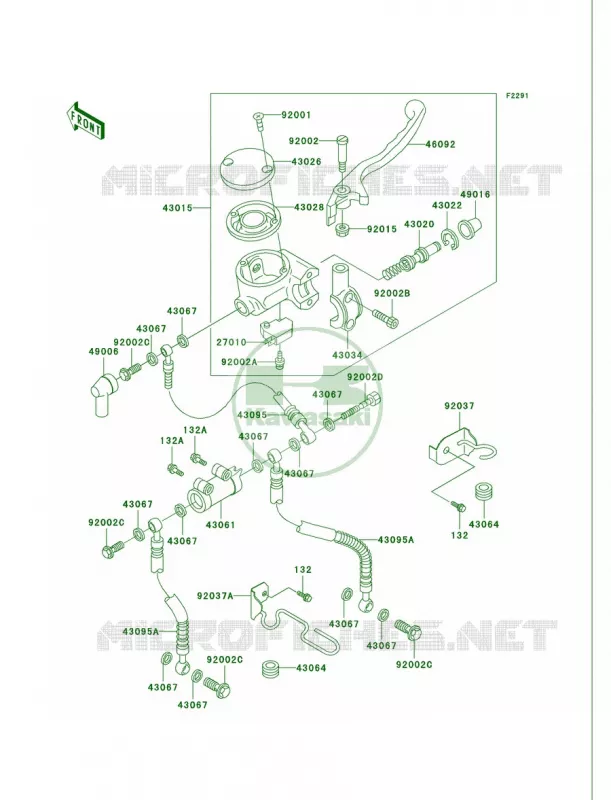 Front Master Cylinder Kawasaki MOTOS 750 2000 Vulcan 750  VN750-A16
