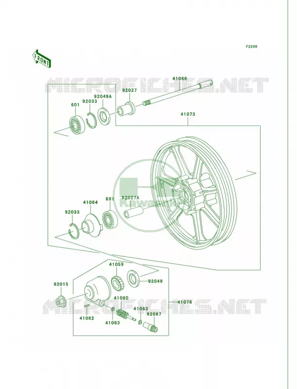 Front Wheel Kawasaki MOTOS 750 2000 Vulcan 750  VN750-A16