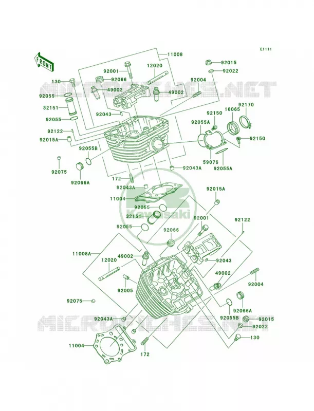 Cylinder Head Kawasaki MOTOS 800 2000 Vulcan 800  VN800-A6