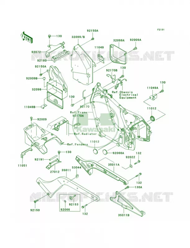 Frame Fittings Kawasaki MOTOS 800 2000 Vulcan 800  VN800-A6
