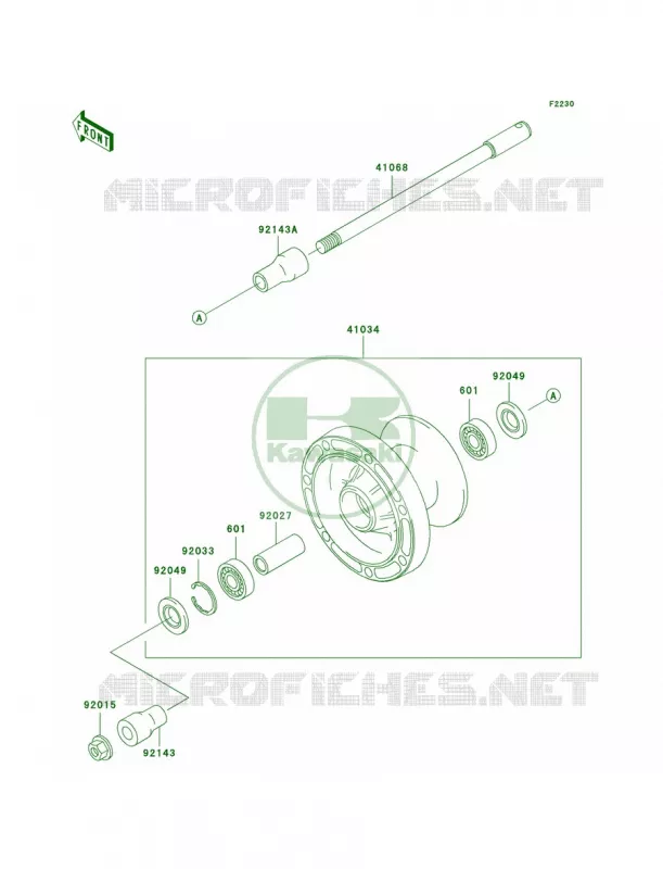Front Wheel Kawasaki MOTOS 800 2000 Vulcan 800  VN800-A6
