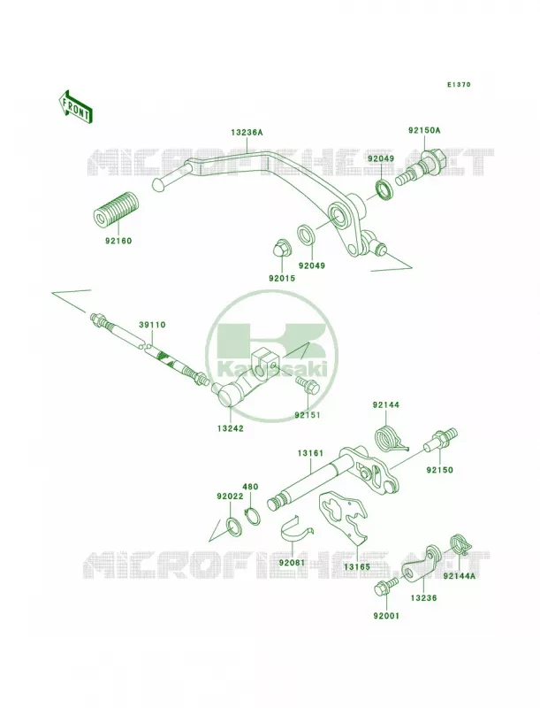 Gear Change Mechanism Kawasaki MOTOS 800 2000 Vulcan 800  VN800-A6