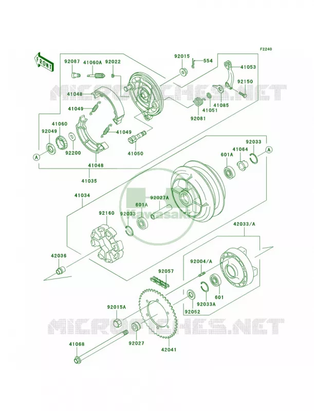 Rear WheelChain Kawasaki MOTOS 800 2000 Vulcan 800  VN800-A6
