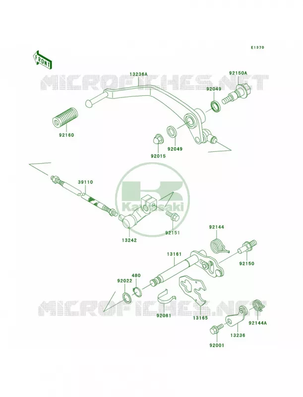 Gear Change Mechanism Kawasaki MOTOS 800 2000 Vulcan 800 Classic  VN800-B5