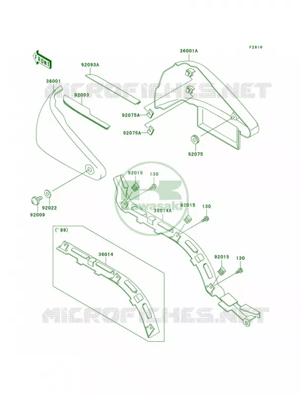 Side CoversChain Cover Kawasaki MOTOS 800 2000 Vulcan 800 Drifter  VN800-C2