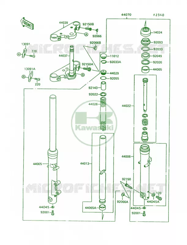 Front Fork Kawasaki MOTOS 1500 1999 Vulcan 1500  VN1500-A13