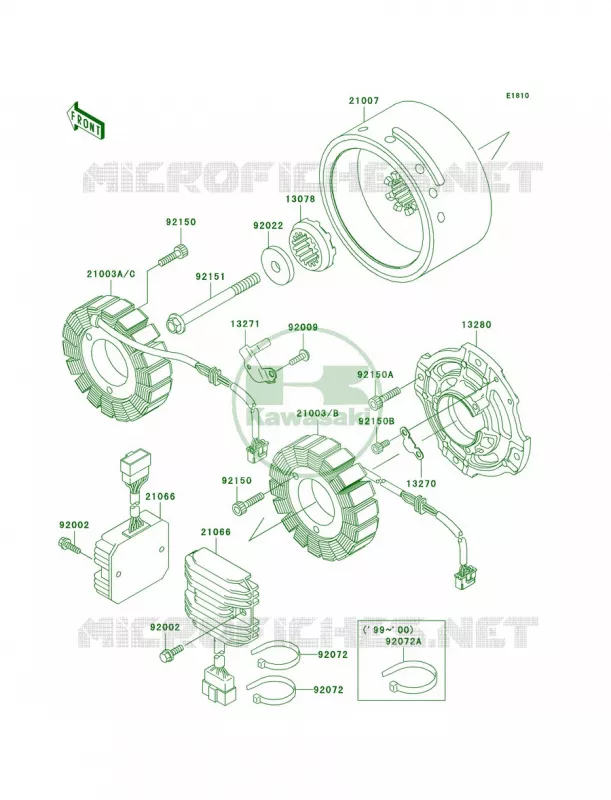 Generator Kawasaki MOTOS 1500 1999 Vulcan 1500 Classic  VN1500-E2