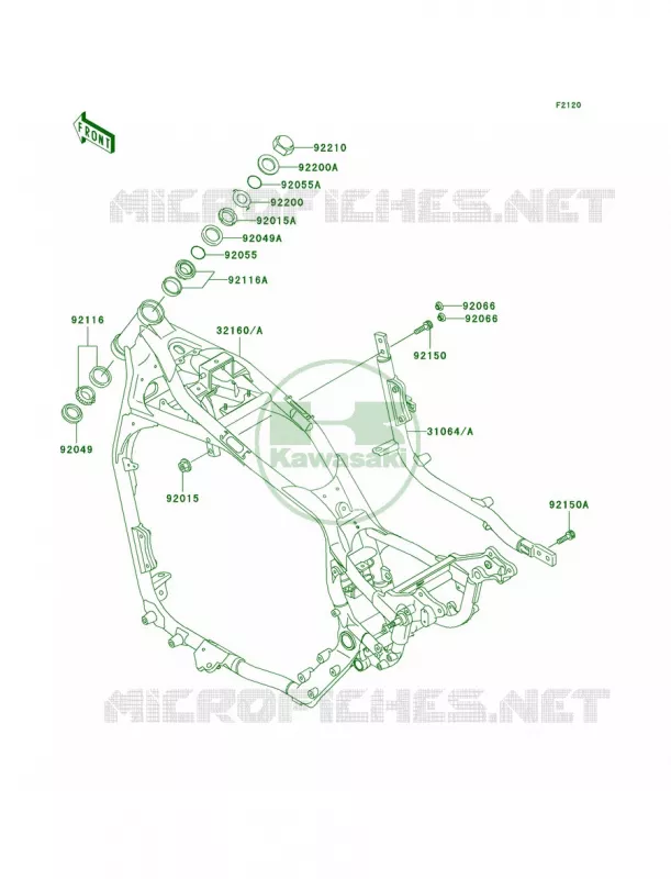 Frame Kawasaki MOTOS 1500 1999 Vulcan 1500 Drifter  VN1500-J1