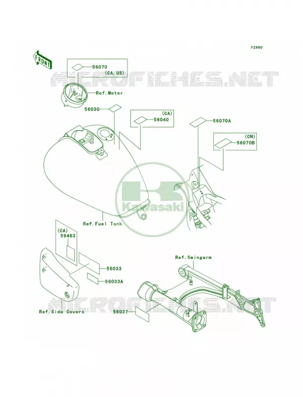 Labels Kawasaki MOTOS 1500 1999 Vulcan 1500 Drifter  VN1500-J1