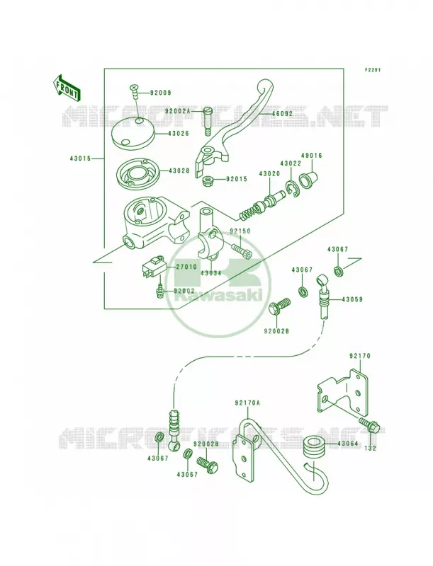 Front Master Cylinder Kawasaki MOTOS 800 1999 Vulcan 800  VN800-A5