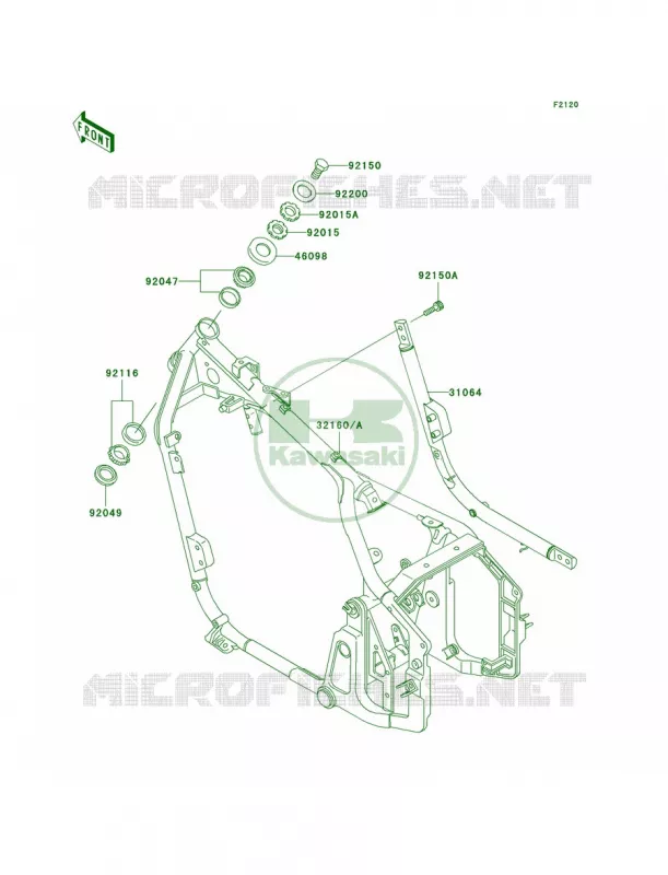 Frame Kawasaki MOTOS 800 1999 Vulcan 800 Classic  VN800-B4