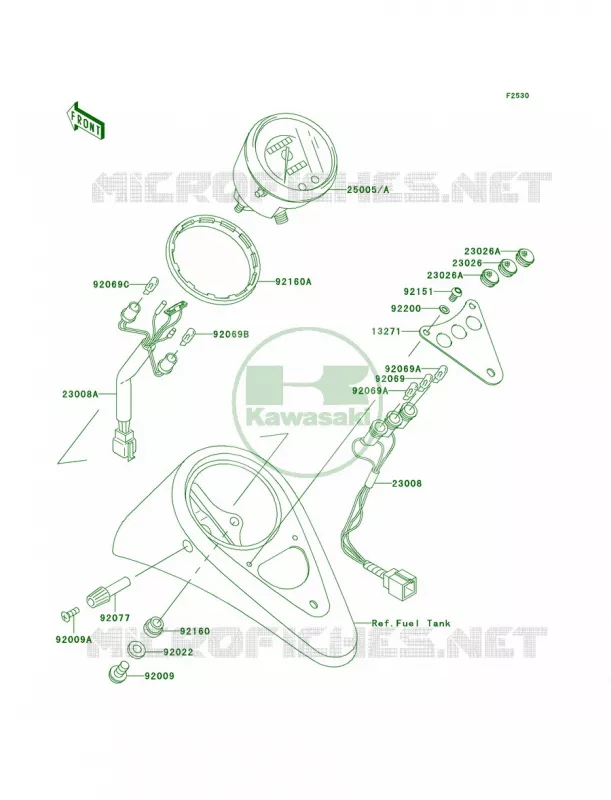 Meters Kawasaki MOTOS 800 1999 Vulcan 800 Drifter  VN800-C1