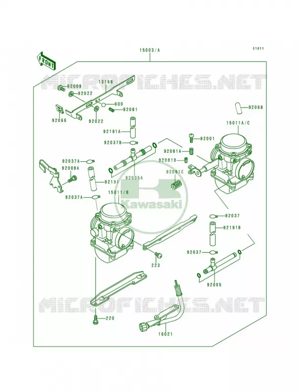Carburetor Kawasaki MOTOS 500 1998 Vulcan 500 LTD  EN500-C3