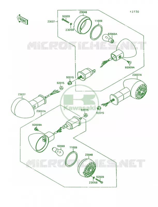 Turn Signals Kawasaki MOTOS 1500 1998 Vulcan 1500  VN1500-A12