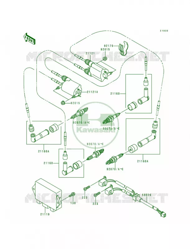 Ignition System Kawasaki MOTOS 1500 1998 Vulcan 1500 Classic  VN1500-E1