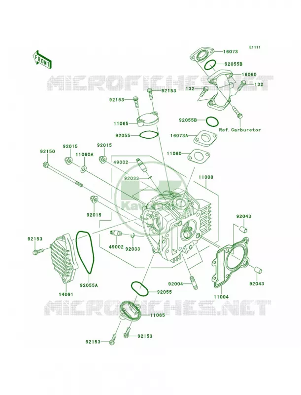 Cylinder Head Kawasaki MOTOS 110 2014 KLX110  KLX110CEF