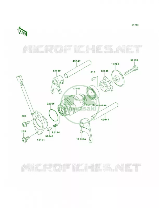 Gear Change DrumShift Forks Kawasaki MOTOS 110 2014 KLX110  KLX110CEF