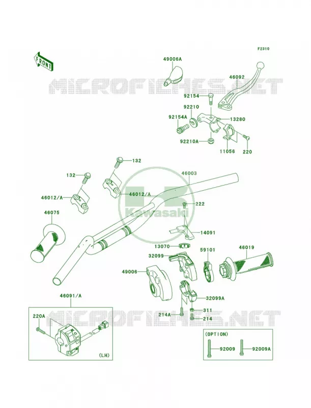 Handlebar Kawasaki MOTOS 110 2014 KLX110  KLX110CEF
