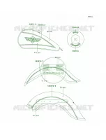 DecalsBlackSilverVN800 B5 pour Kawasaki Vulcan 800 Classic 1998