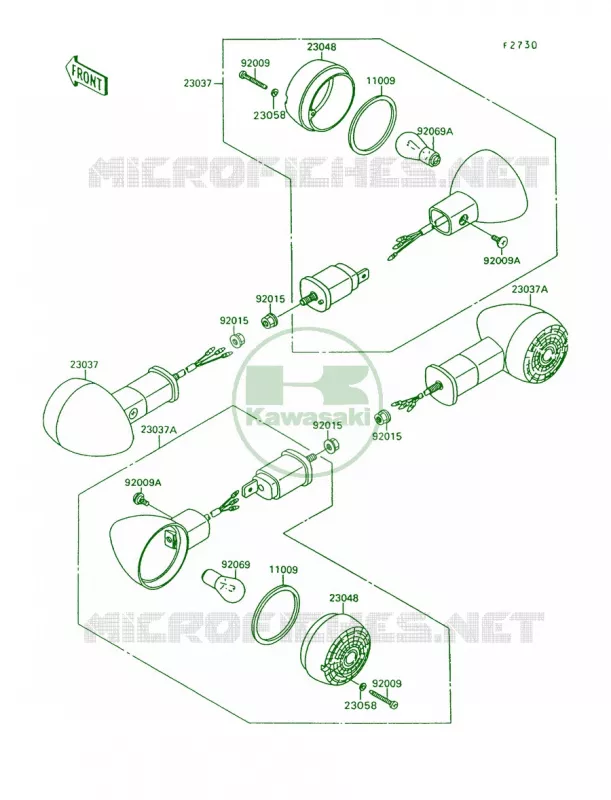 Turn Signals Kawasaki MOTOS 1500 1997 Vulcan 1500  VN1500-A11