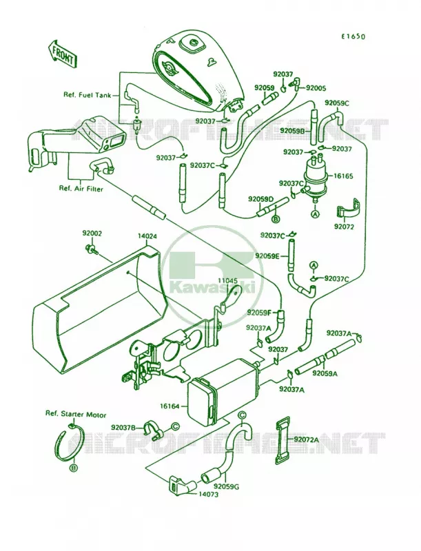 Fuel Evaporative System Kawasaki MOTOS 1500 1997 Vulcan 1500 L  VN1500-C4