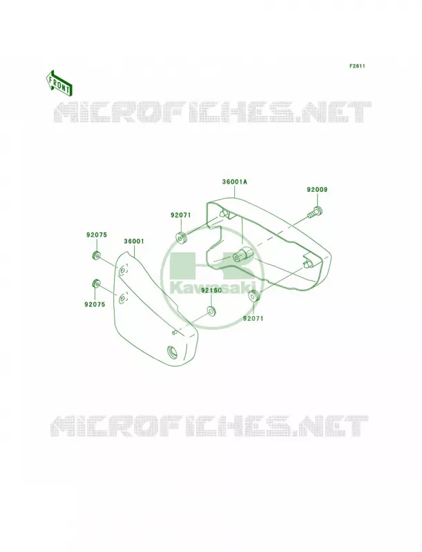 Side Covers Kawasaki MOTOS 1500 1997 Vulcan 1500 Classic  VN1500-D2