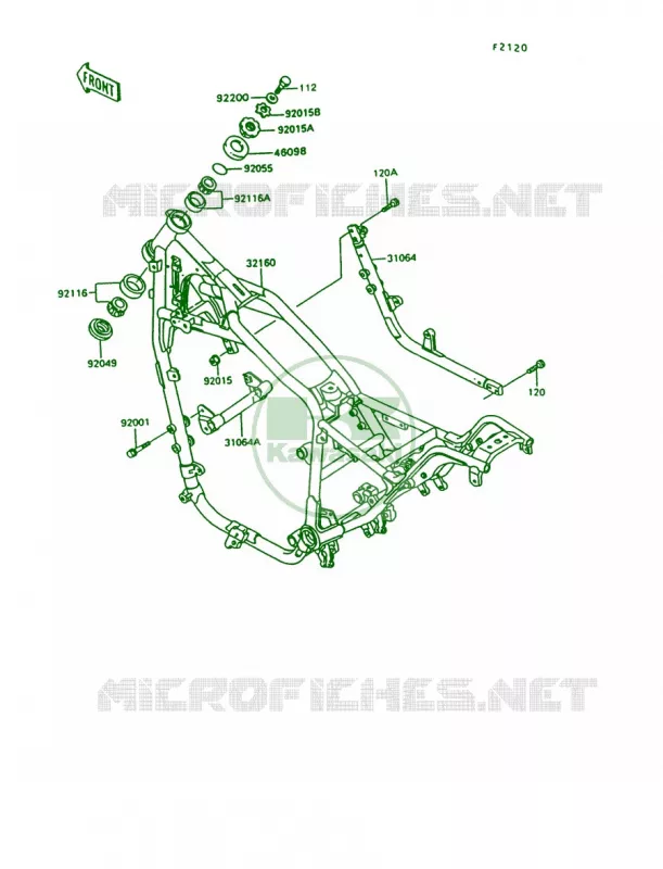 Frame Kawasaki MOTOS 750 1997 Vulcan 750  VN750-A13