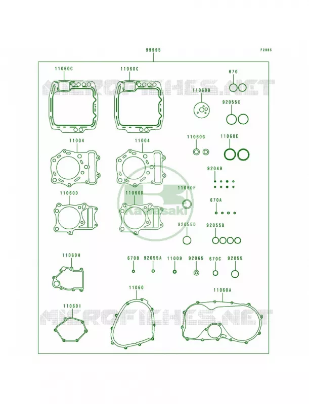 Gasket Kit Kawasaki MOTOS 800 1997 Vulcan 800  VN800-A3