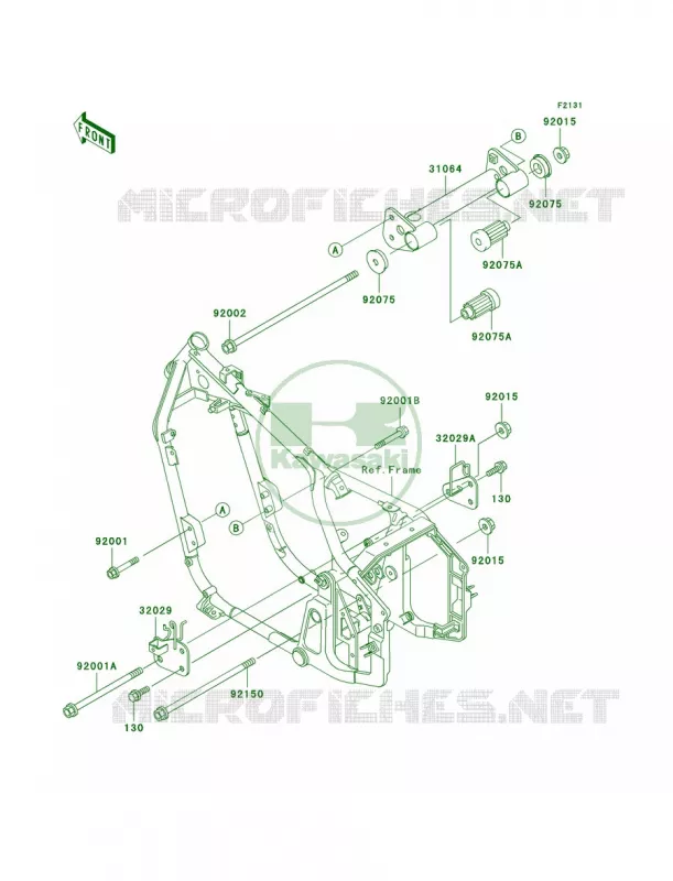 Frame Fittings Kawasaki MOTOS 800 1997 Vulcan 800 Classic  VN800-B2