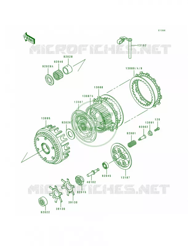 Clutch Kawasaki MOTOS 600 1997 Eliminator 600  ZL600-B3