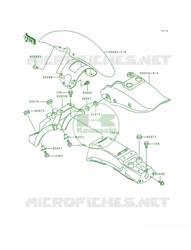 Fenders Kawasaki MOTOS 600 1997 Eliminator 600  ZL600-B3