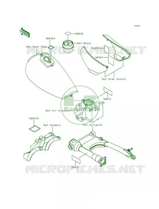 Labels Kawasaki MOTOS 600 1997 Eliminator 600  ZL600-B3