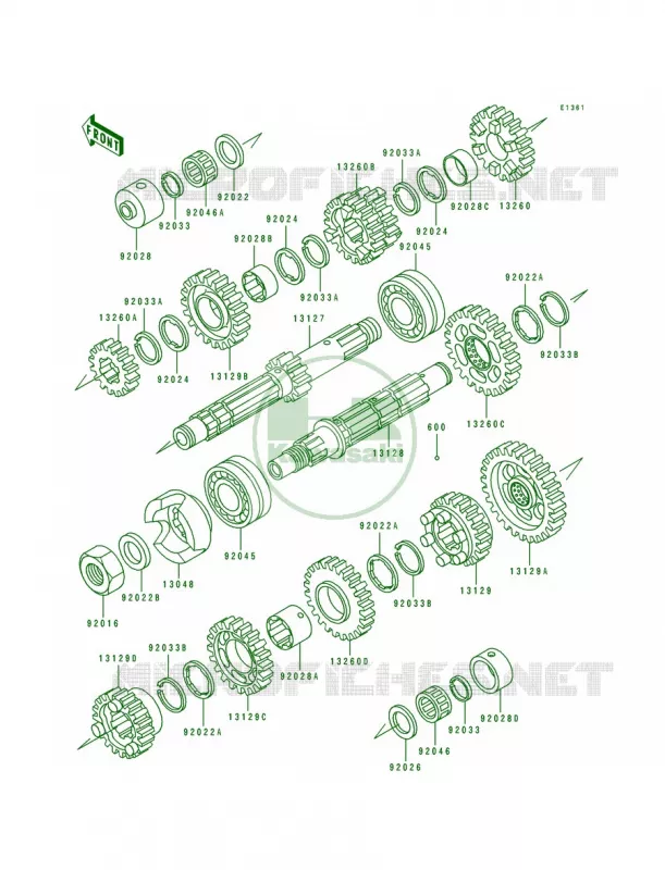 Transmission Kawasaki MOTOS 600 1997 Eliminator 600  ZL600-B3
