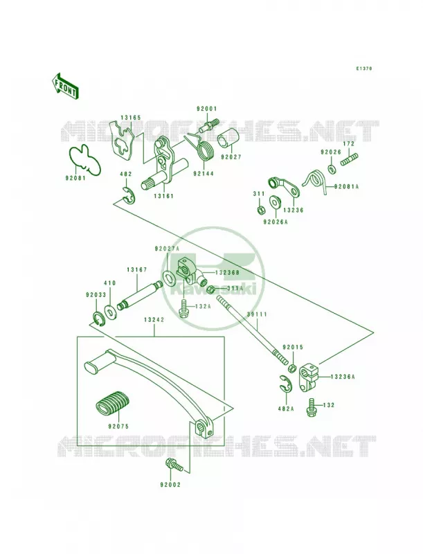 Gear Change Mechanism Kawasaki MOTOS 500 1996 Vulcan 500  EN500-A7