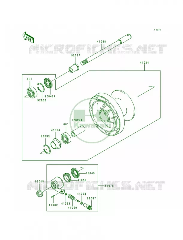 Front Wheel Kawasaki MOTOS 500 1996 Vulcan 500 LTD  EN500-C1