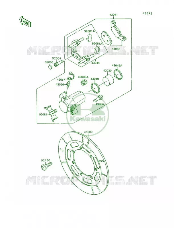Front Brake Kawasaki MOTOS 1500 1996 Vulcan 1500  VN1500-A10