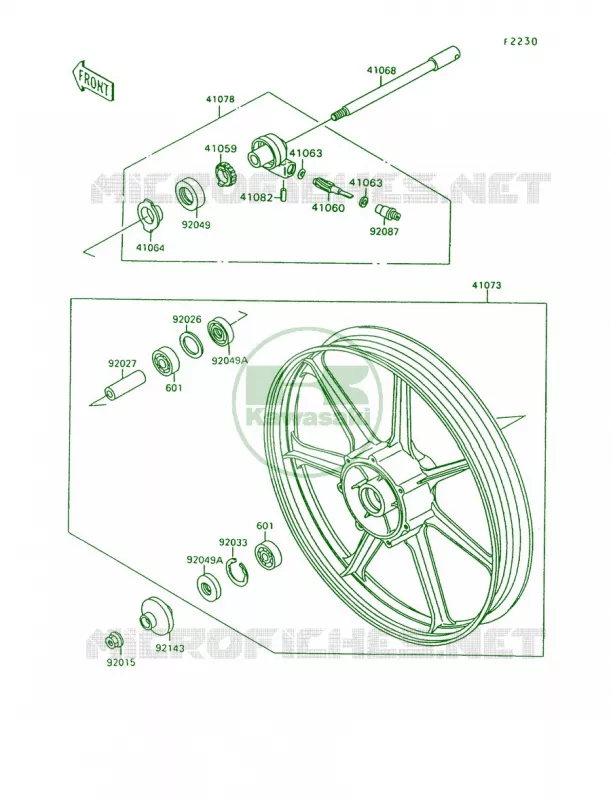 Front Wheel Kawasaki MOTOS 1500 1996 Vulcan 1500  VN1500-A10