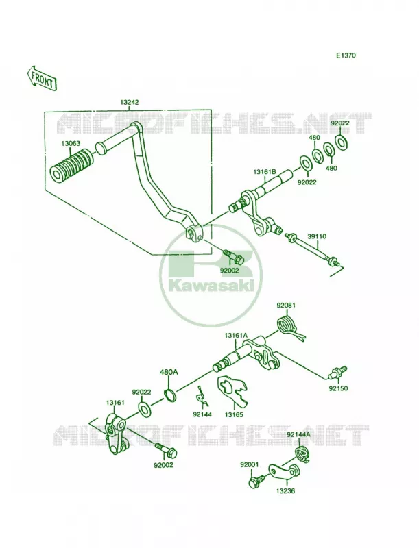 Gear Change Mechanism Kawasaki MOTOS 1500 1996 Vulcan 1500  VN1500-A10