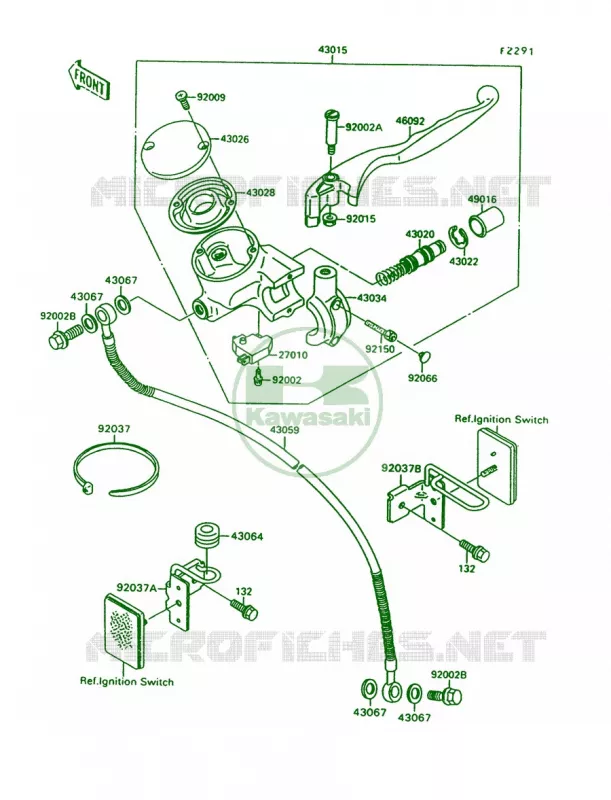 Front Master Cylinder Kawasaki MOTOS 1500 1996 Vulcan 1500 L  VN1500-C3
